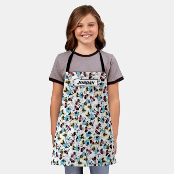 Classic Minnie Mouse Pattern Apron by MickeyAndFriends at Zazzle