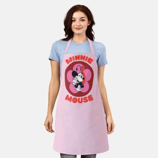 Classic Minnie Mouse Retro Badge Apron (Worn)