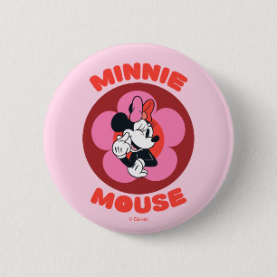 Classic Minnie Mouse Retro Badge Button