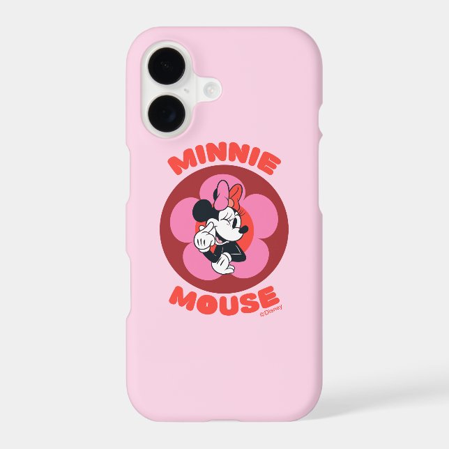 Classic Minnie Mouse Retro Badge Case-Mate iPhone Case (Back)