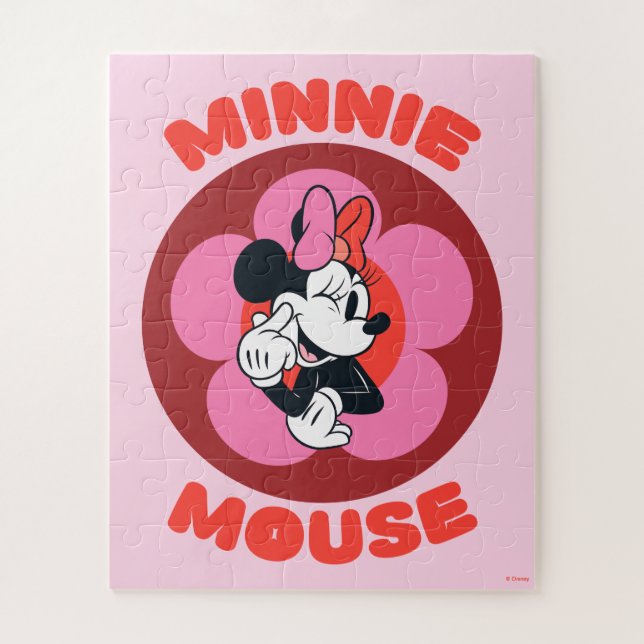 Classic Minnie Mouse Retro Badge Jigsaw Puzzle (Vertical)