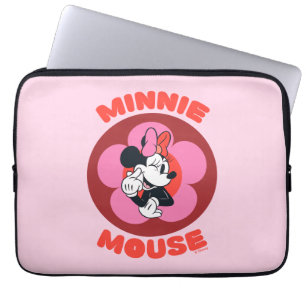 Classic Minnie Mouse Retro Badge Laptop Sleeve