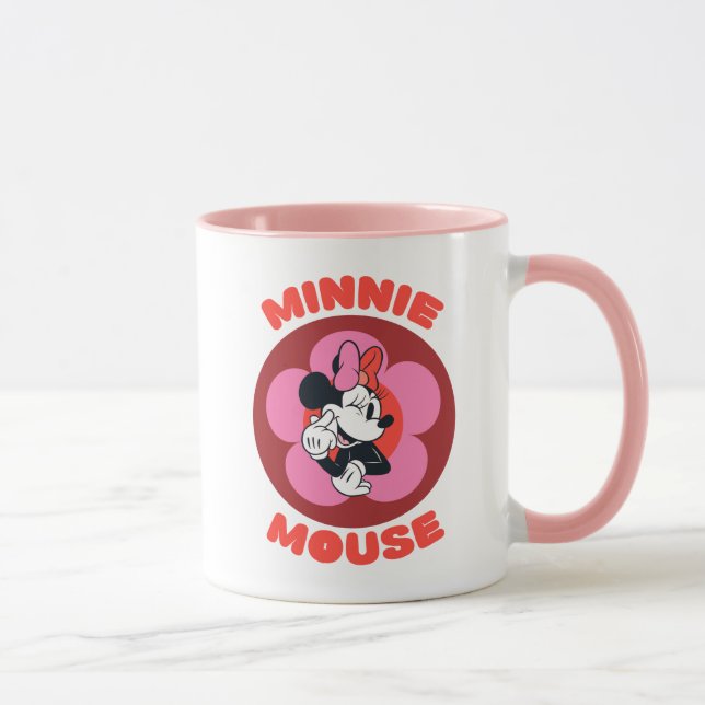 Classic Minnie Mouse Retro Badge Mug (Right)