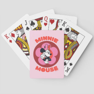 Classic Minnie Mouse Retro Badge Poker Cards