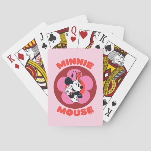 Classic Minnie Mouse Retro Badge Poker Cards