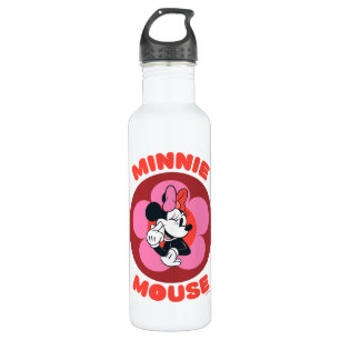 Classic Minnie Mouse Retro Badge Stainless Steel Water Bottle