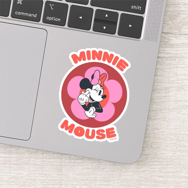 Classic Minnie Mouse Retro Badge Sticker (Detail)