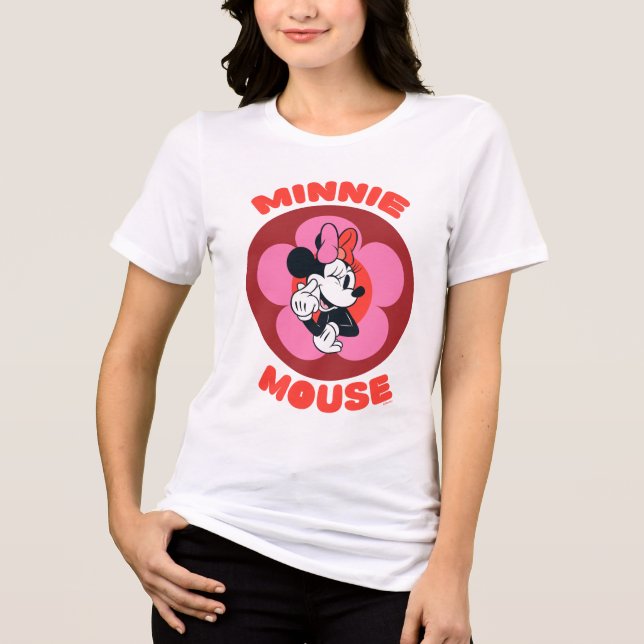 Classic Minnie Mouse Retro Badge Tri-Blend Shirt (Front)
