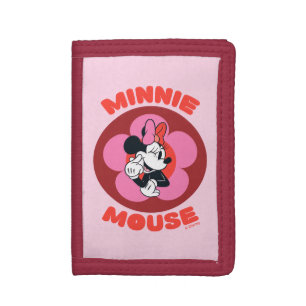 Classic Minnie Mouse Retro Badge Trifold Wallet