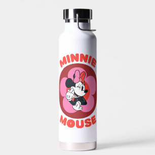 Classic Minnie Mouse Retro Badge Water Bottle