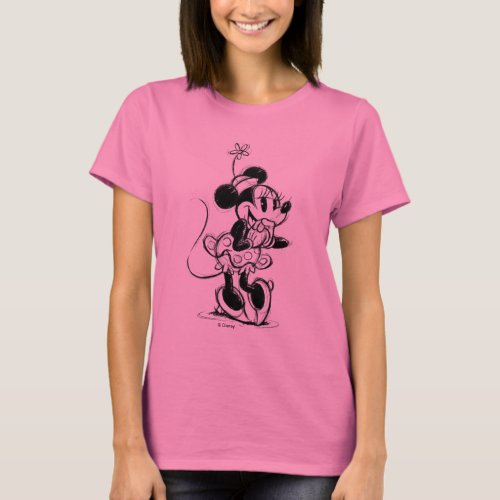 Classic Minnie Mouse Sketch T_Shirt