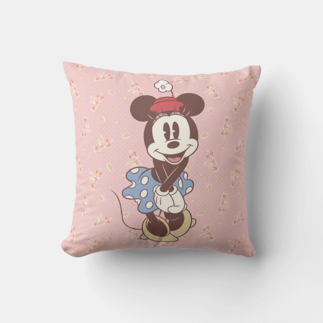 Classic Minnie Mouse Throw Pillow (Front)