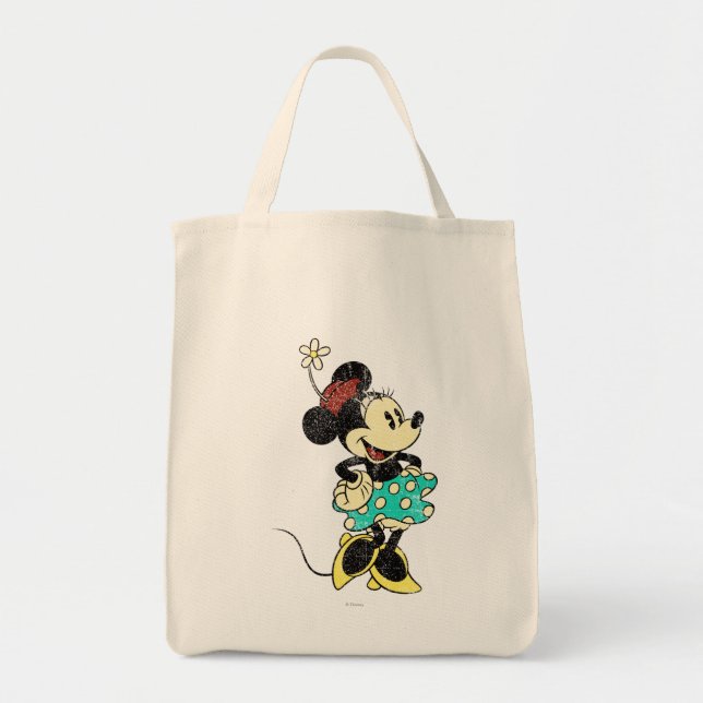 Classic Minnie Mouse Vintage Distressed Tote Bag (Front)