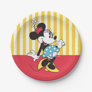 Classic Minnie Mouse with Flower Paper Plates