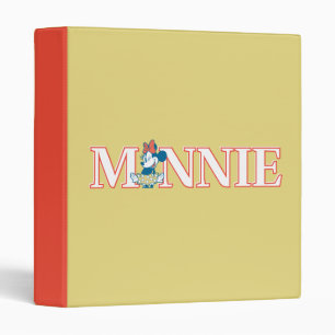 Classic Minnie Name Banner 3 Ring Binder
