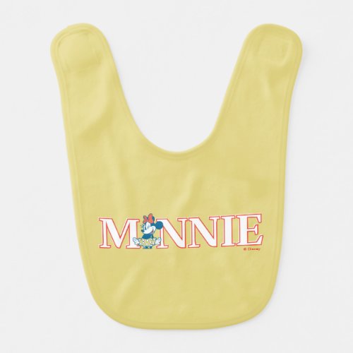 Classic Minnie Name Banner Baby Bib