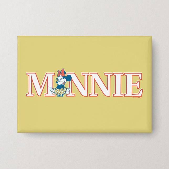 Classic Minnie Name Banner Button (Front)