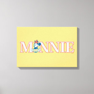 Classic Minnie Name Banner Canvas Print