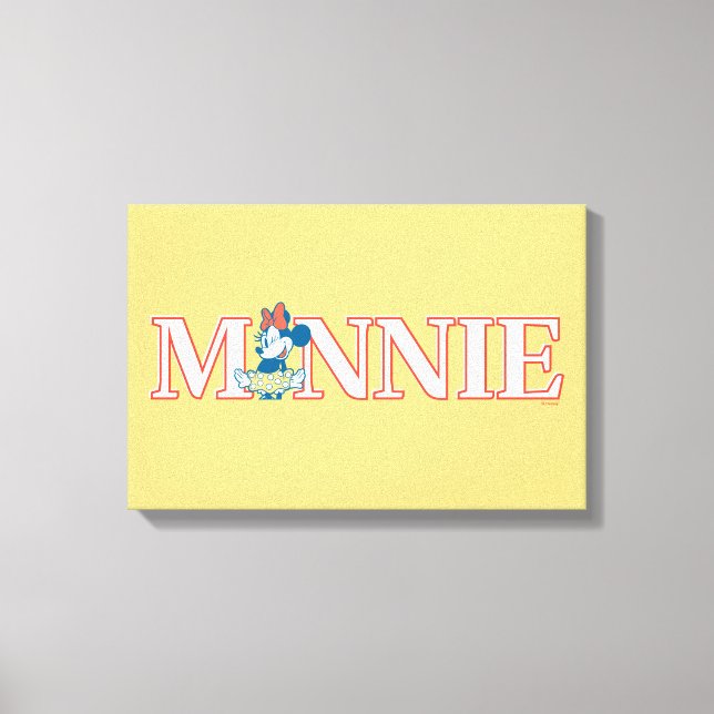 Classic Minnie Name Banner Canvas Print (Front)