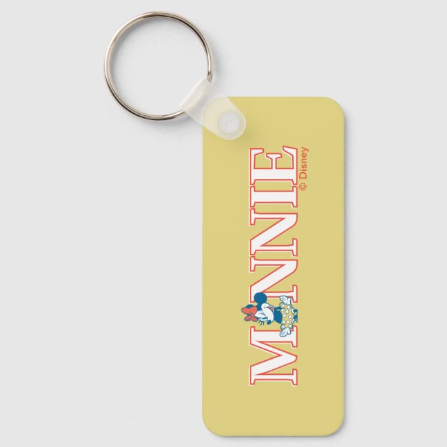 Classic Minnie Name Banner Keychain (Front)