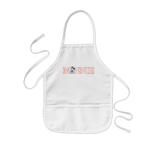 Classic Minnie Name Banner Kids' Apron (Front)