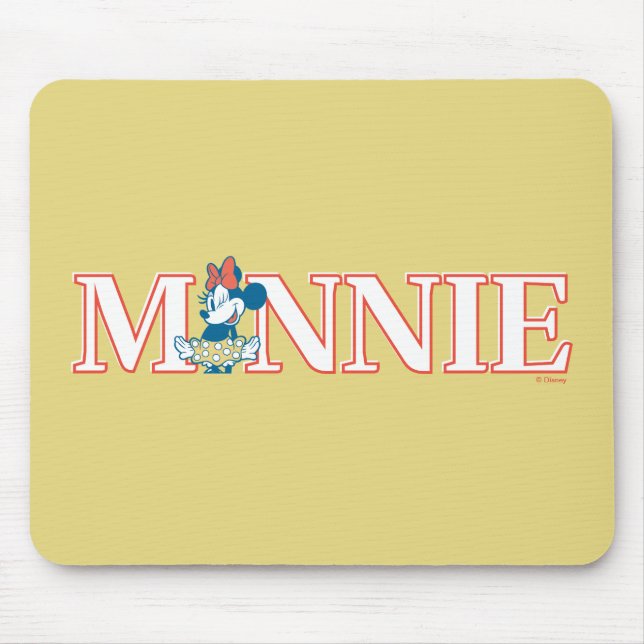 Classic Minnie Name Banner Mouse Pad (Front)