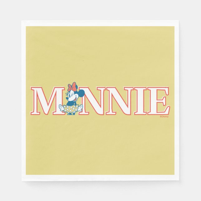 Classic Minnie Name Banner Napkins (Front)