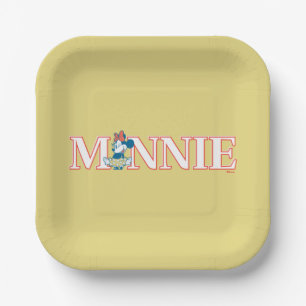 Classic Minnie Name Banner Paper Plates