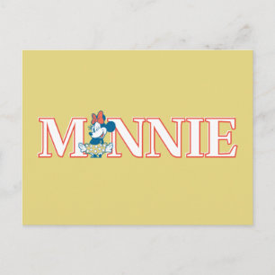 Classic Minnie Name Banner Postcard