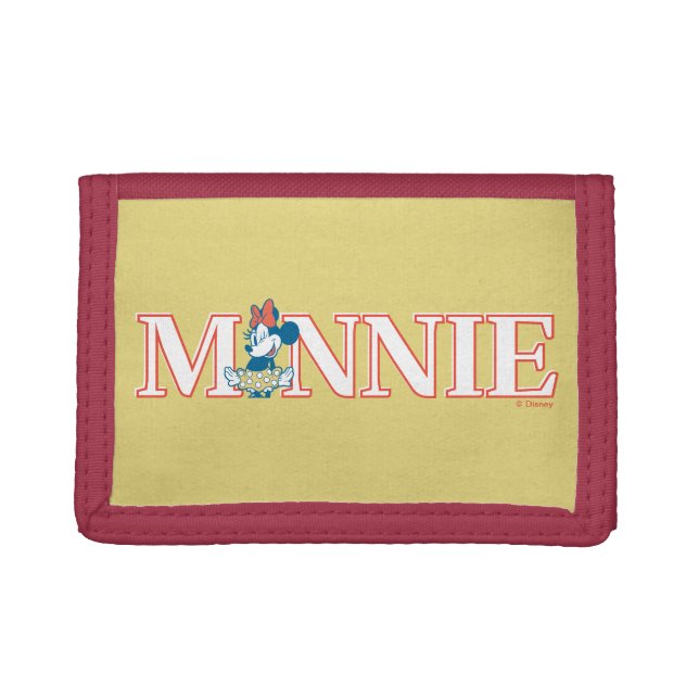 Classic Minnie Name Banner Trifold Wallet (Front)