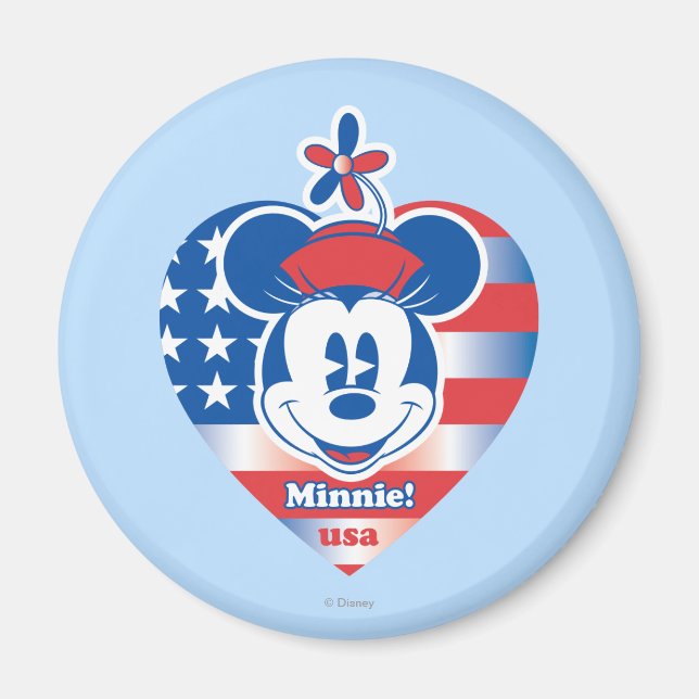 Classic Minnie | Patriotic Magnet (Front)