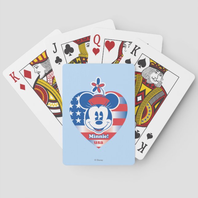 Classic Minnie | Patriotic Playing Cards (Back)