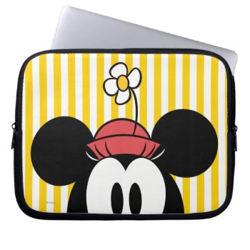 Classic Minnie | Peek-a-boo Laptop Sleeve by MickeyAndFriends at Zazzle