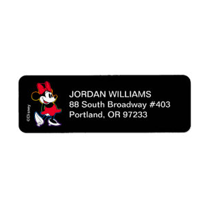 Classic Minnie Rainbow Outline Label