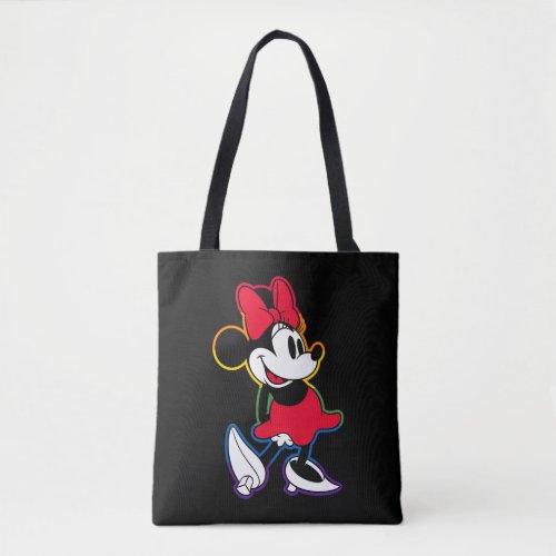 Classic Minnie Rainbow Outline Tote Bag
