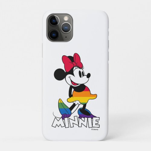 Classic Minnie Rainbow Stripes iPhone 11 Pro Case