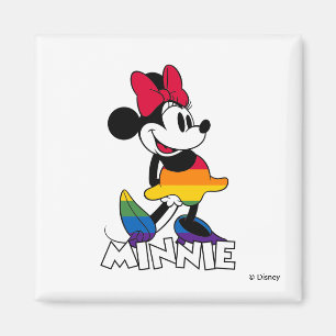 Classic Minnie Rainbow Stripes Magnet