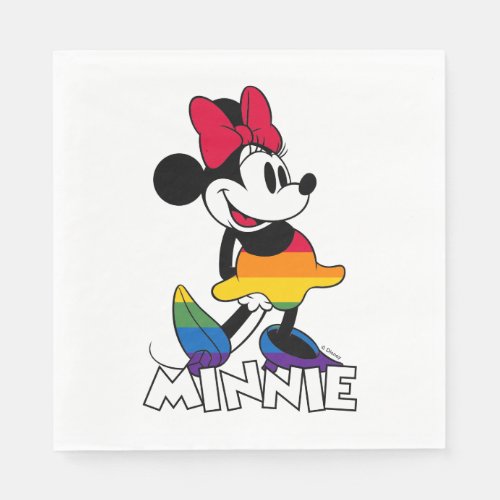 Classic Minnie Rainbow Stripes Napkins