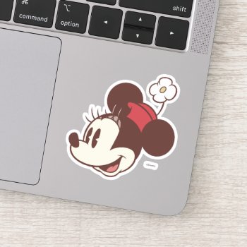 Classic Minnie | Side Flower Face Sticker by MickeyAndFriends at Zazzle