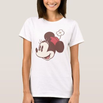 Classic Minnie | Side Flower Face T-shirt by MickeyAndFriends at Zazzle