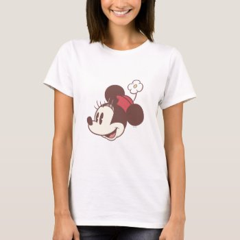 Classic Minnie | Side Flower Face T-shirt by MickeyAndFriends at Zazzle