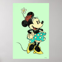 Classic Minnie | Vintage Flower Poster