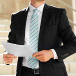 Classic Mint Green and Navy Stripes Neck Tie<br><div class="desc">Classic stripes design that can be easily personalized for a father's day gift,  wedding party gifts for your groomsmen,  corporate events,  etc</div>