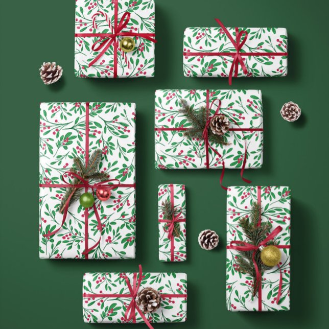 Classic Mistletoe- Holiday Wrapping Paper Sheets (Creator Uploaded)