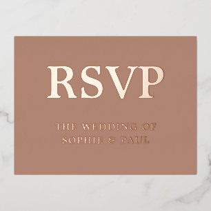 Classic Mocha Song Choice Foil RSVP Card