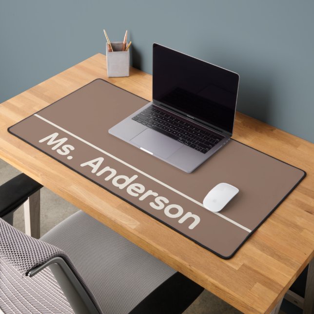 Classic Mocha Teacher Desk Mat (Office 2)