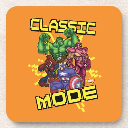 Classic Mode Marvel Video Game Character Sprites Beverage Coaster