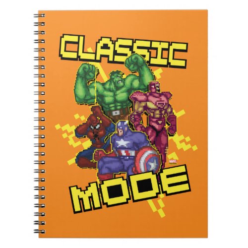 Classic Mode Marvel Video Game Character Sprites Notebook