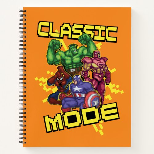 Classic Mode Marvel Video Game Character Sprites Notebook