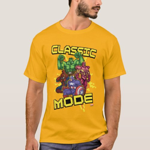 Classic Mode Marvel Video Game Character Sprites T_Shirt